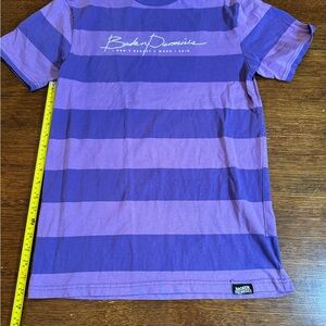 Broken promises Purple Striped T-Shirt